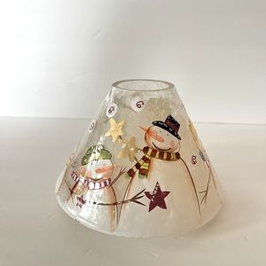 Yankee Candle Topper | Snowman Scene Christmas snowman candle topper
